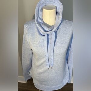 Crown & Ivy Cowl Neck Sweatshirt Pullover Soft Blue NWOT Womens Small